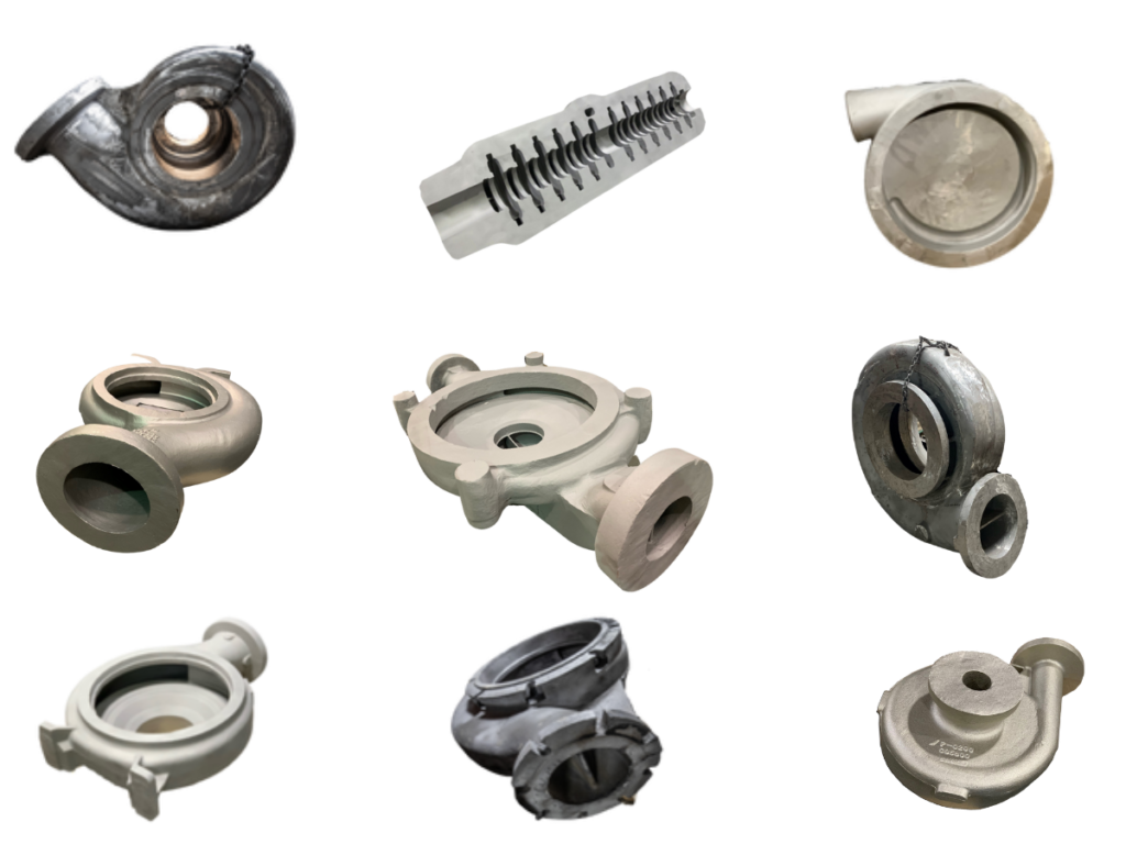 A pump’s volute or casing is mainly made up of three different castings